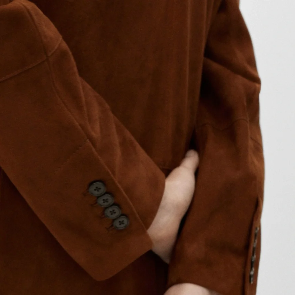 Mango Brown Leather Jacket - Picture 8 of 15